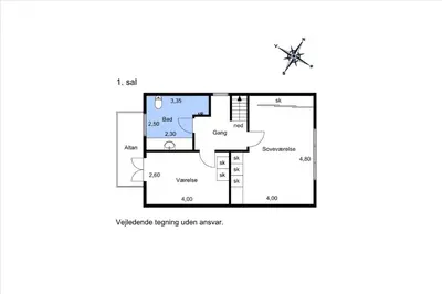 a floor plan of a building at Cozy House Close to Beach and B&O in Struer