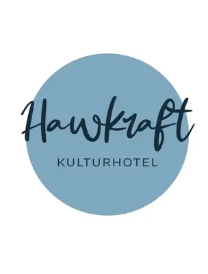 a blue circle with the word halbert written in it at Room 8 - Hawkraft kulturhotel in Vestervig