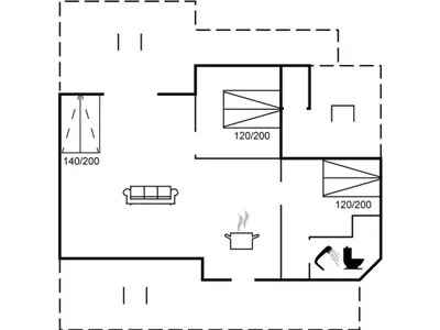 a floor plan of a house with diagrams at Holiday Home Kielo - 200m to the fjord by Interhome in Løgstør