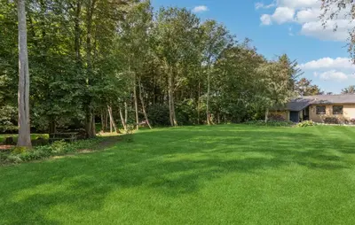 a large yard with trees and a house at Awesome Home In Nykøbing M in Hesselbjerg