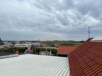 a view of a roof of a building at Stor lejlighed ved stranden i Agger Cold Hawaii in Agger