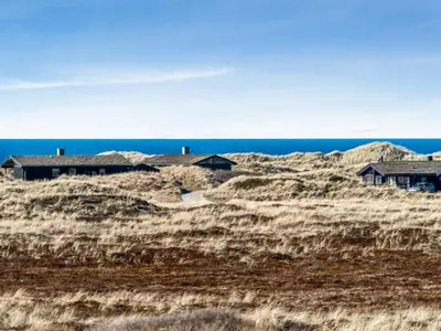 a field of tall grass with houses in the background at Holiday Home Pauli - 350m from the sea by Interhome in Pandrup