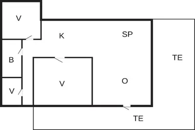 a block diagram of a box with two squares at 6 person holiday home in Nykøbing M-By Traum in Alsted