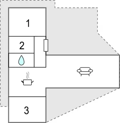 a block diagram of a reaction coordinate system at 3 Bedroom Nice Home In Thyholm in Thyholm
