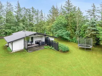 an overhead view of a house with a basketball hoop at Holiday Home Suri - 200m to the fjord by Interhome in Thyholm