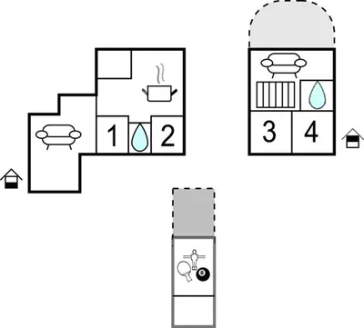 an illustration of a block diagram of a house at Pet Friendly Home In Lemvig With Wifi in Lemvig