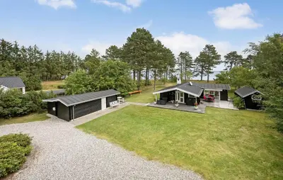 an aerial view of a house with a yard at Amazing Home In Højslev With Wifi in Højslev