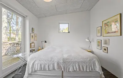 a white bedroom with a bed and a window at Stunning Home In Bedsted Thy With Wifi in Bedsted Thy