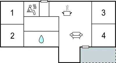 a block diagram of a toilet with a person on it at Stunning Home In Brovst With Sauna in Brovst