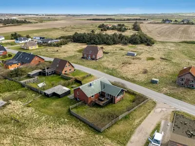 an aerial view of a house and a road at Holiday Home Hilppa - 400m from the sea by Interhome in Harboør