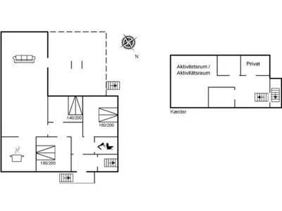 a floor plan of the proposed apartment building at Holiday Home Hilppa - 400m from the sea by Interhome in Harboør