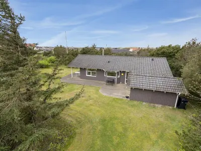 an aerial view of a house with a yard at Holiday Home Sella - 200m from the sea by Interhome in Torsted
