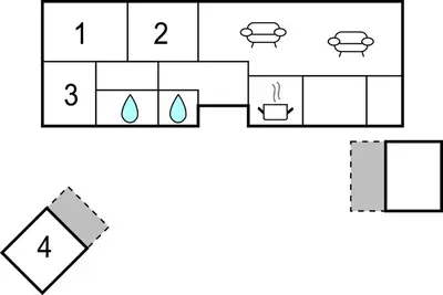 an illustration of a block diagram of a block diagram at 4 Bedroom Beach Front Home In Thyholm in Thyholm