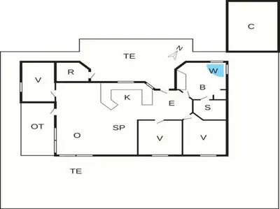 a floor plan at Secluded Haven in Thorup - By Traum Ferienwohnungen in Torup Strand