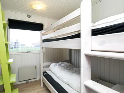 a bunk bed room with two bunk beds in it at 6 person holiday home in Vinderup-By Traum in Vinderup