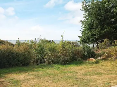 a field with bushes and trees on a hill at 6 person holiday home in Spøttrup-By Traum in Lihme