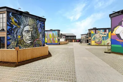 a mural on the side of a building at Funart 12 in Pandrup