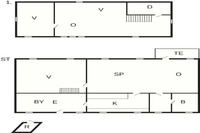 a floor plan of a house at Panoramic View Fisherman's House - By Traum Ferienwohnungen in Vesløs