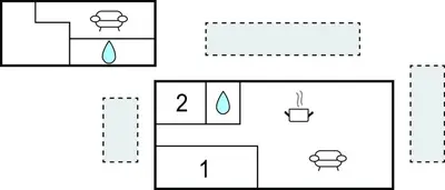 a block diagram of a house with the number at Pet Friendly Home In Blokhus With Wifi in Blokhus