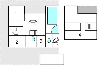 a diagram of a house with four floors at Beautiful Home In Thisted With Sauna in Thisted