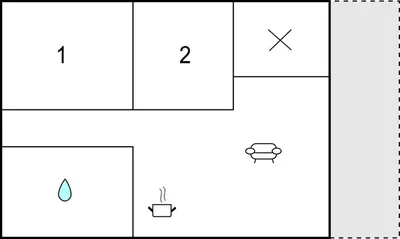 a diagram of a box with four different symbols at 2 Bedroom Cozy Home In Thisted in Thisted