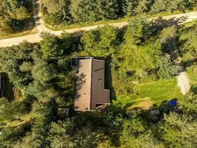 an overhead view of a tall building in a field at Holiday Home Matthea - 900m from the sea by Interhome in Fjerritslev