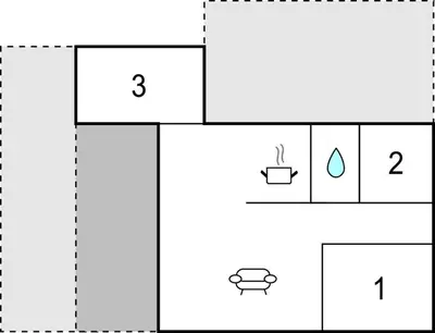 a diagram of a box with four squares on it at 3 Bedroom Nice Home In Roslev in Roslev