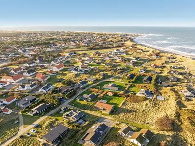 an aerial view of a suburb next to the ocean at Holiday Home Godja - 300m from the sea by Interhome in Torsted