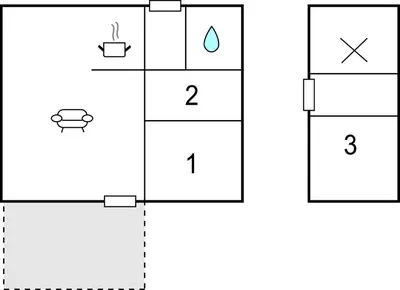 a block diagram of a block diagram of a box at Two-Bedroom Holiday Home Nibe With A Fireplace 06 in Nibe