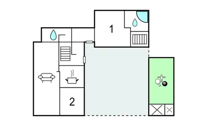 a black and white floor plan of a house at Gorgeous Home In Thisted With Wifi in Thisted