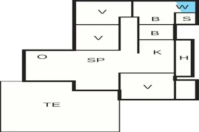 a block diagram of a block diagram of a house at 4 star holiday home in Brovst in Brovst