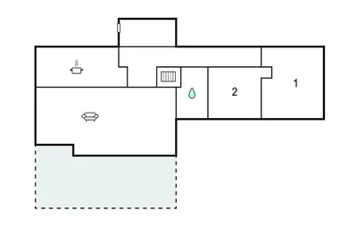 a floor plan of a house at Gorgeous Home In Spøttrup With Wifi in Spottrup