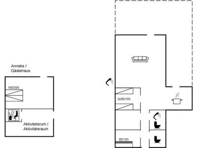 a schematic diagram of the experimental set up at Holiday Home Jork - 1km from the sea by Interhome in Saltum