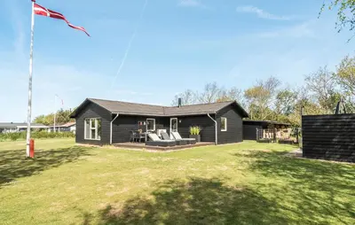 a home with a black house with a yard at 3 Bedroom Cozy Home In Vinderup in Vinderup