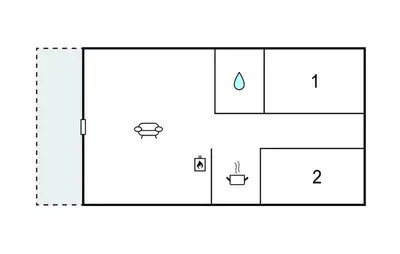 a schematic diagram of a box with a drop at 3 Bedroom Cozy Home In Fur in Furland