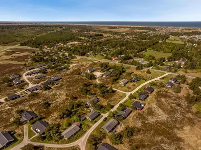an aerial view of a subdivision of houses at Well-Maintained Holiday Home With Outdoor Shower And 5-Person Outdoor Hot Tub, Close To The North Sea In Klitmøller in Klitmøller