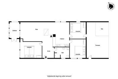 a house with a viewfloor plan at Well-Maintained Holiday Home With Outdoor Shower And 5-Person Outdoor Hot Tub, Close To The North Sea In Klitmøller in Klitmøller