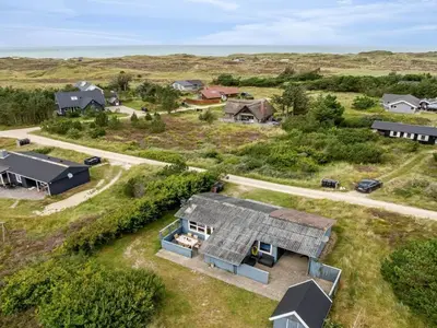 an aerial view of a home with a solar roof at Holiday Home Claudine - 700m from the sea by Interhome in Thisted