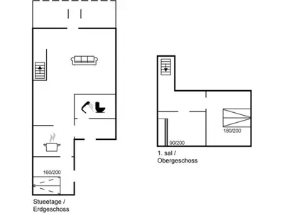 a floor plan of a house at Holiday Home Nis - 900m from the sea by Interhome in Blokhus