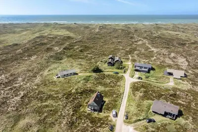 an aerial view of a house and the ocean at 334-Snedsted-Somaerkevej-64-B in Snedsted