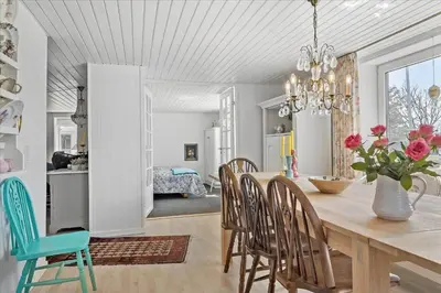 a dining room with a table and chairs at 846-Thisted-Vesterhavsgade-6-A in Thisted