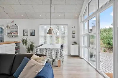 a living room with a couch and a table at 897-Thisted-Nordsovej-46-C in Thisted