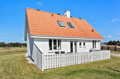 a white house with an orange roof at 615-Thisted-Julius-Poulsens-Vej-7 in Thisted