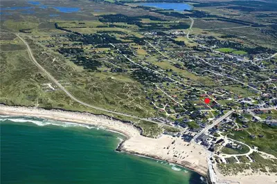 an aerial view of a town next to the ocean at 615-Thisted-Julius-Poulsens-Vej-7 in Thisted