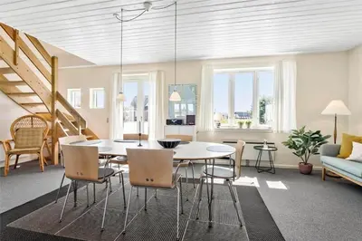a dining room with a table and chairs at 615-Thisted-Julius-Poulsens-Vej-7 in Thisted