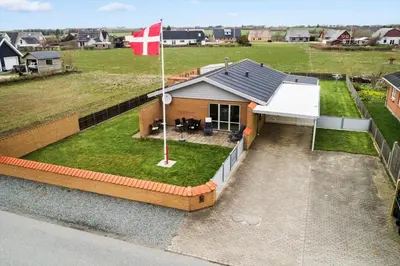a house with a canadian flag on top of it at 264-Vestervig-Krik-Strandvej-20 in Vestervig