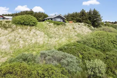 a house on top of a hill with bushes at 643-Thisted-Bredkaervej-69-A in Thisted