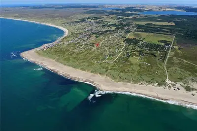 an aerial view of an island in the ocean at 939-Thisted-Niels-Vognmands-Vej-3 in Torsted