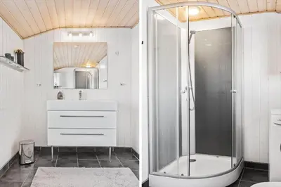 a bathroom with a shower and a sink at 305-Thisted-Fiskervej-35 in Thisted