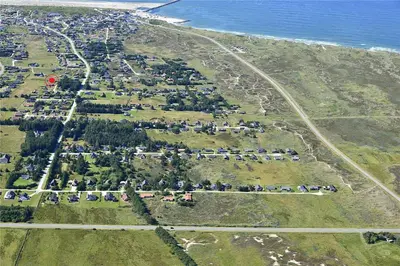 an aerial view of an island with a group of animals at 663-Thisted-Nordsovej-166 in Thisted